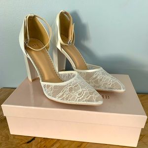 Kate Whitcomb Lace Wedding Heels